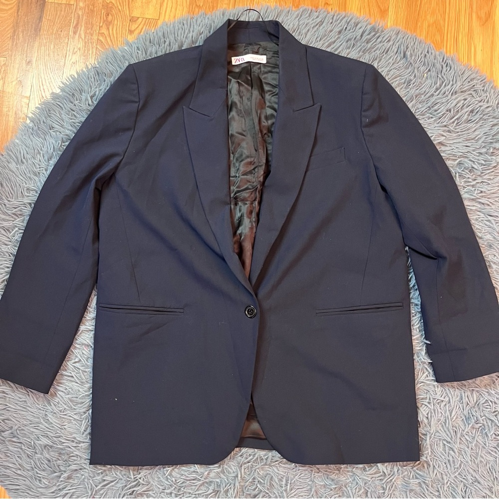 Zara Navy Blue Blazer
